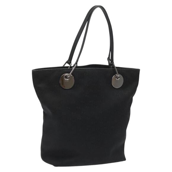 GUCCI GG Canvas Tote Bag Black Silver - Picture 1 of 16